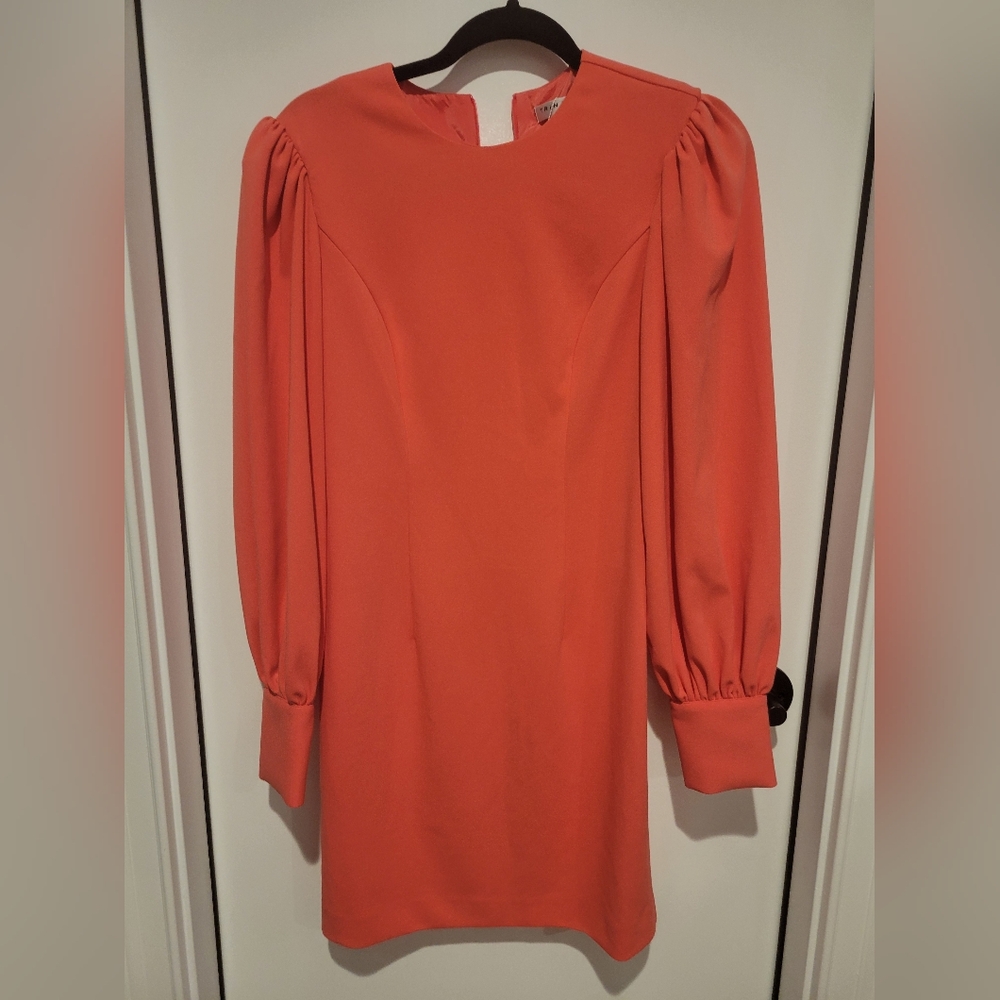 Trina Turk Elegant Coral Long-Sleeve Dress